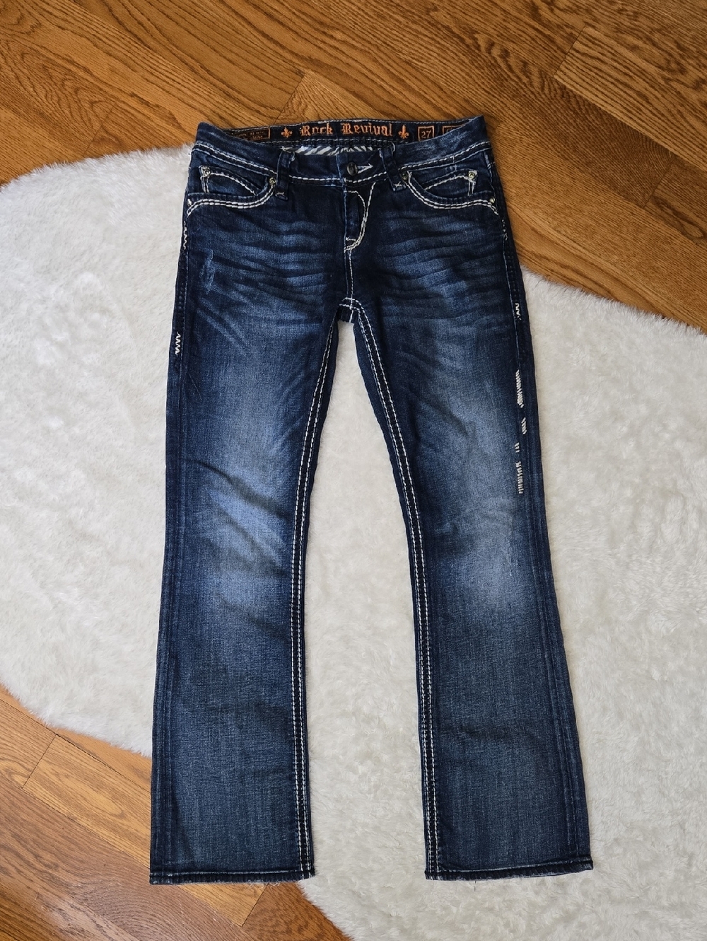 Rock Revival Charlotte Easy Boot Jean, Womens Size 27
